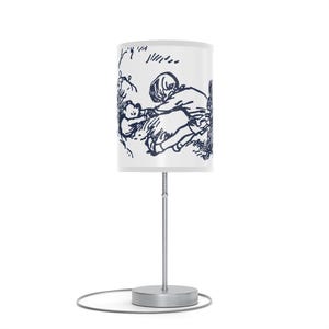 Lamp | Winnie the Pooh in a Tight Spot | Navy Royal Blue | Vintage Classic Winnie the Pooh Nursery or Bedroom Decor | Pooh Baby Shower Gift