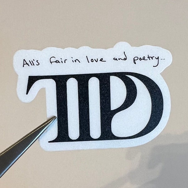 TTPD Sticker | Tortured Poets Department | Taylor Swift | Swiftie | Holographic | Gifts