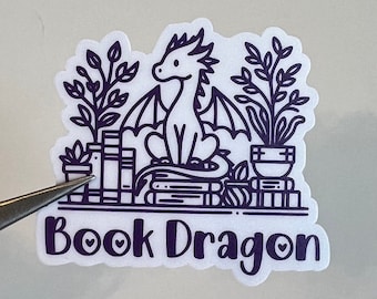 Book Dragon Sticker