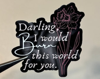 Darling, I Would Burn This World For You Sticker