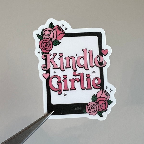 Kindle Girlie Sticker | Booktok | Bookish | Gifts | Holographic