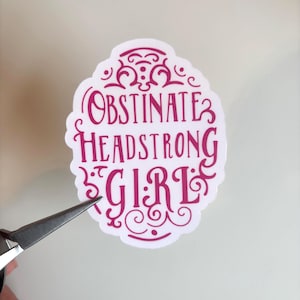 Sticker koppig koppig meisje