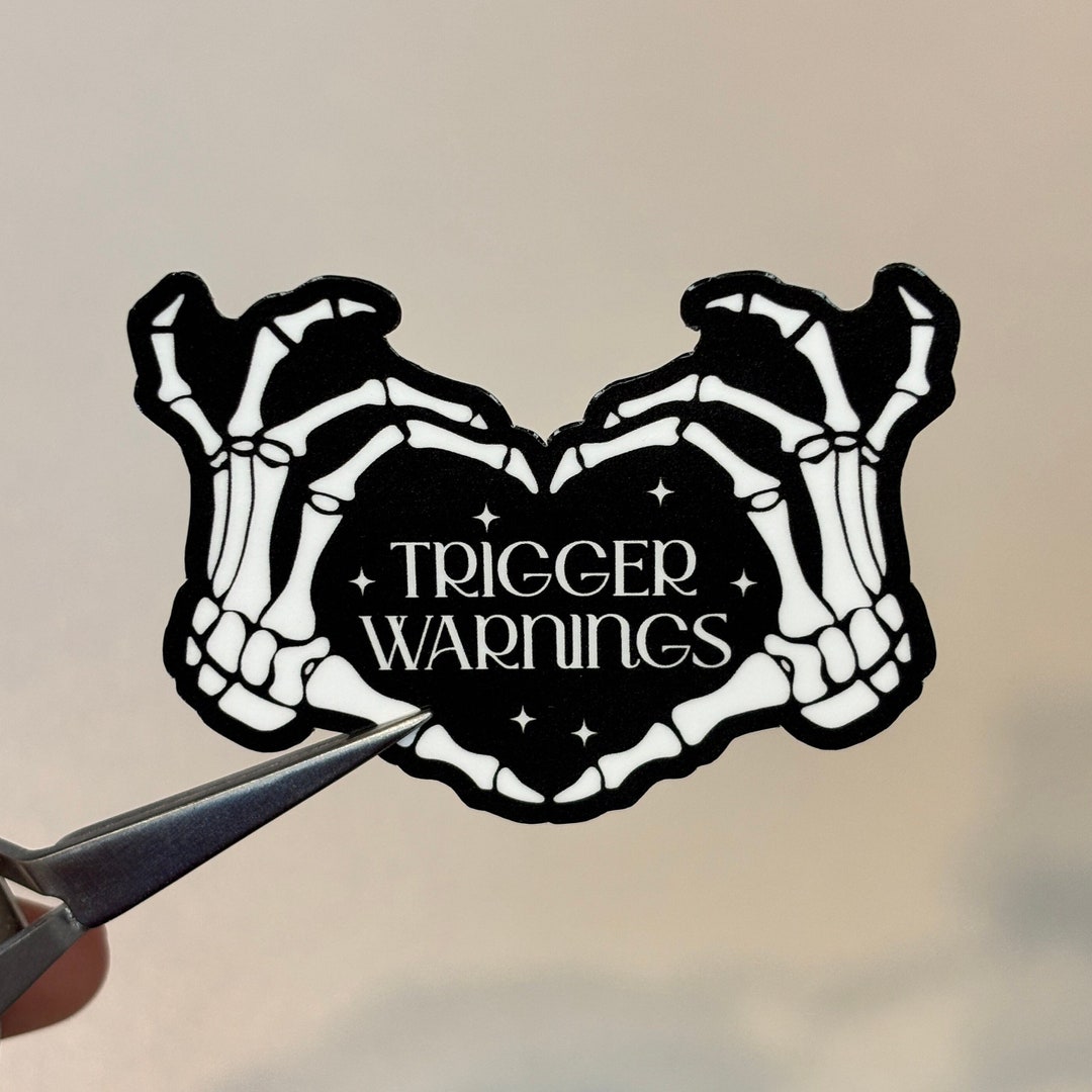 Trigger Warnings Sticker Spooky Dark Romance Booktok Bookish Gifts Etsy