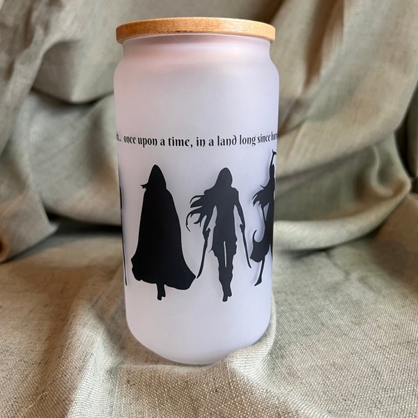 18oz Kingdom of Ash Glass Can | Throne of Glass | Libbey Glass Can | Sarah J Maas | Bookish Gifts