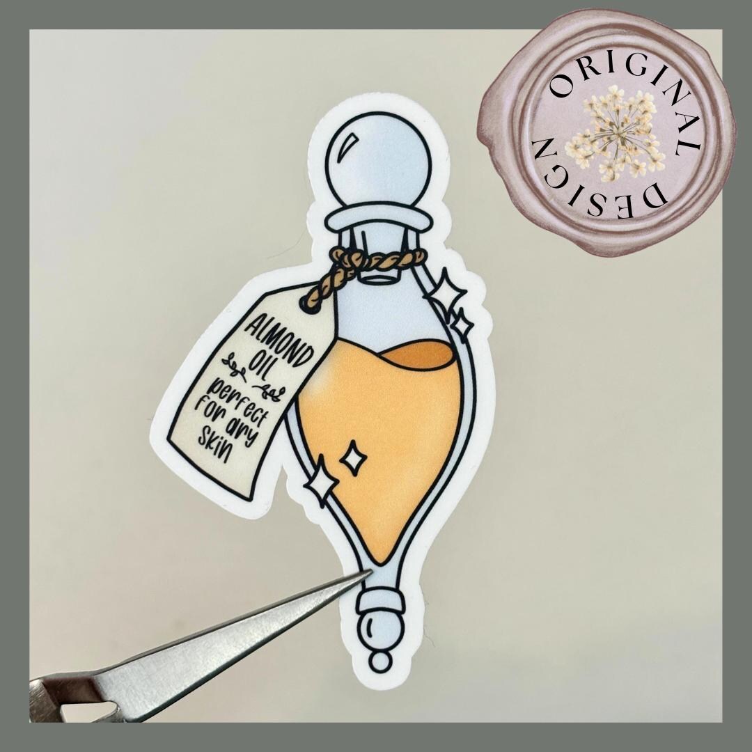 Almond Oil Potion Sticker - Etsy
