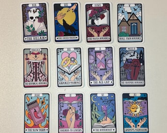 Pegatina de la carta del Tarot "Tropo literario"