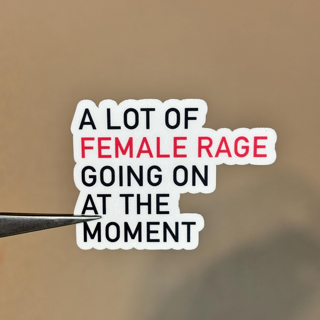 A Lot of Female Rage Going on Sticker - Etsy