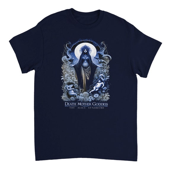 Death mother goddess - goddess blue - Heavyweight Unisex Crewneck T-shirt