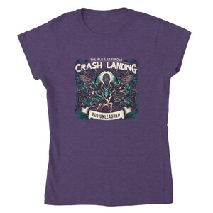 Crash landing Ego unleashed Classic Womens Crewneck T-shirt Heather Purple