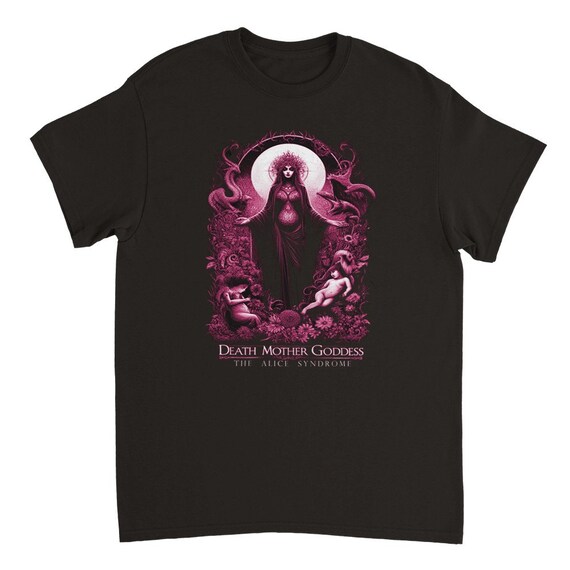 Death mother goddess - red goddess - Heavyweight Unisex Crewneck T-shirt