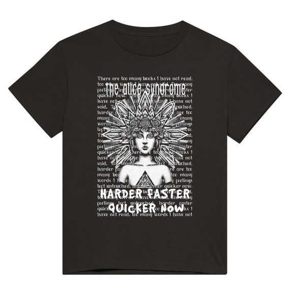 Harder Faster - Headdress white text - Heavyweight Unisex Crewneck T-shirt