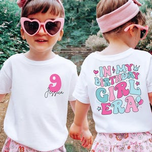 Geburtstag Shirt, Benutzerdefinierte Geburtstag Shirt, Kinder Geburtstag T-Shirt, Retro Geburtstag Mädchen Geschenk, Mädchen Geburtstag T-Shirt, Geburtstagsgeschenk