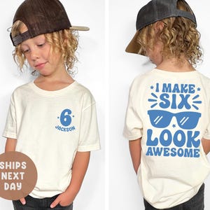 Personalized 6th Birthday Shirt, Custom Sixth Birthday Shirt, Birthday Girl Gift, Birthday Gift for 6 Year Old, Kids Birthday Tee, Boy Shirt