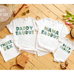 MamaSaurus DadaSaurus Tees, Matching Family Dinosaur Birthday Shirts, Matching Family Shirts, Mommy and Me Family Tees, Mom Dad Dino Tees