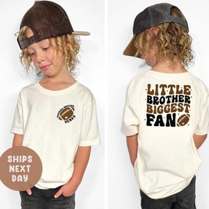 Personalized Football Brother Shirt, Little Brother Football Shirt, Game Day Shirt, Football Shirt, Sports Brother Shirt, Football Kids