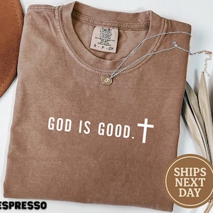 Comfort Colors® Minimalist Shirt Gott ist gut, trendiges minimalistisches Shirt, Geschenk Glaube T-Shirt, Gott ist gut Shirt, Glaube T-Shirt Kirchengruppe Shirts