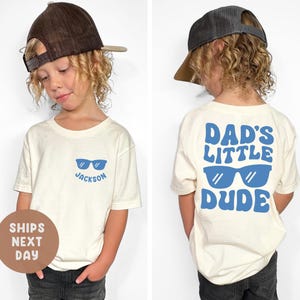 Personalized Dad&#39;s Little Dude Shirt, Father Son Shirts, Dad and Baby Matching Shirt, Father&#39;s Day Custom Shirt, Gift for husband