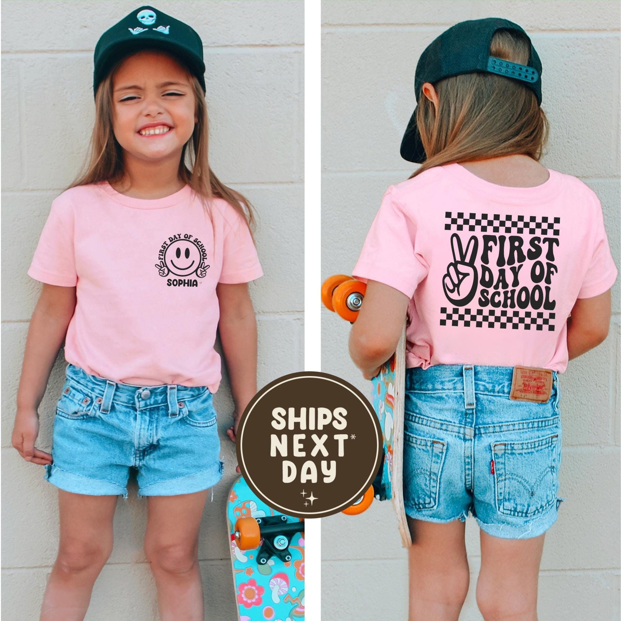 Personalized First Day of School Shirt, Retro Back to School Shirt, 1st Day Of School Shirt, Toddler Boy School Shirt, Kids Gift Shirt