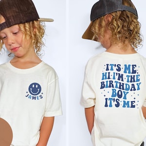 Personalisiertes Geburtstagsjungen-Shirt, ich bin es, Hallo, ich bin das Geburtstagskind-Shirt, Bruder-Geburtstags-Shirt, benutzerdefiniertes Geburtstagskind-Shirt, Kinder-Geburtstags-T-Shirt
