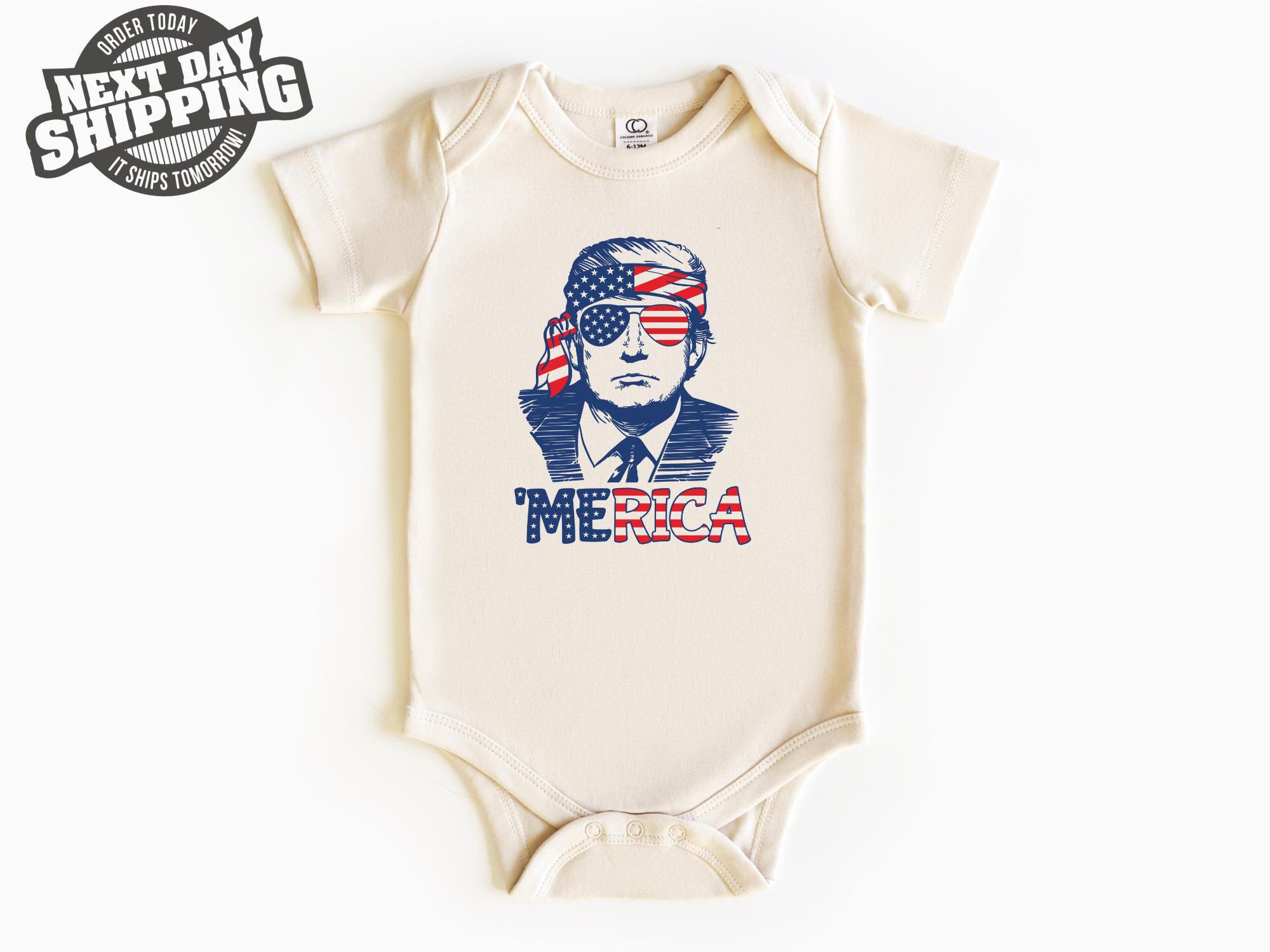 Trump Merica Toddler Onesie®, Trump Baby Bodysuit, ,custom