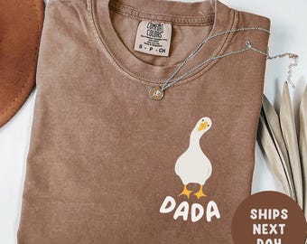 Comfort Colors® One Silly Goose shirt eerste verjaardag, mama Dada Goose familie bijpassende T-shirt, 1e feestvarken bijpassende moeder vader Silly Goose