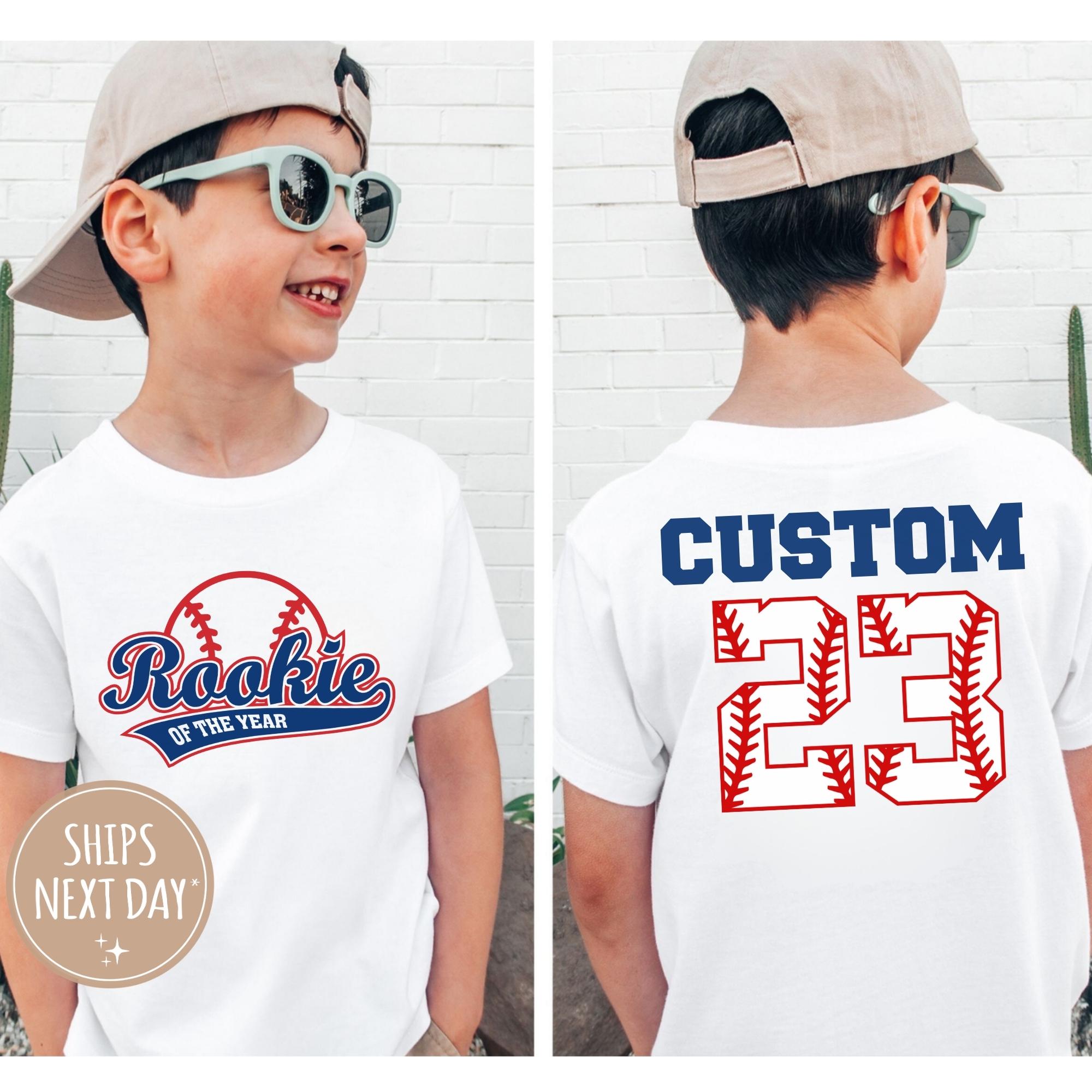 Custom Rookie of the Year Birthday Shirt, Personalized Baseball Family ...
