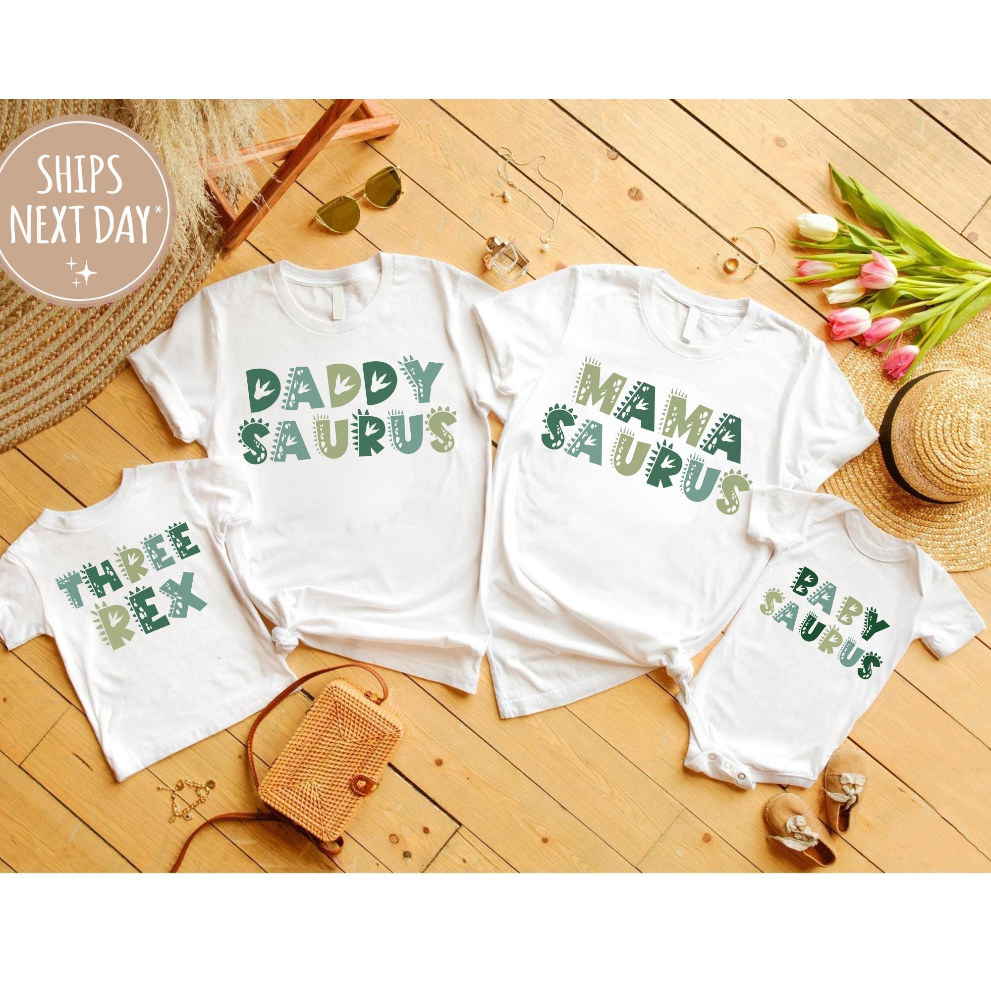 MamaSaurus DadaSaurus Tees, Matching Family Dinosaur Birthday Shirts, Matching Family Shirts, Mommy and Me Family Tees, Mom Dad Dino Tees