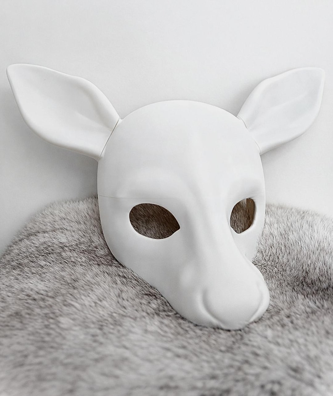 Deer Mask Reference Doe/deer Mask. Costume, Cospay, Therian, Furry Base. Paintable, 3D ...