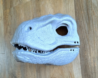 Raptor Realistic Fursuit Cosplay Costume base, Paintable, with Moving Jaw Options. (3D printed)