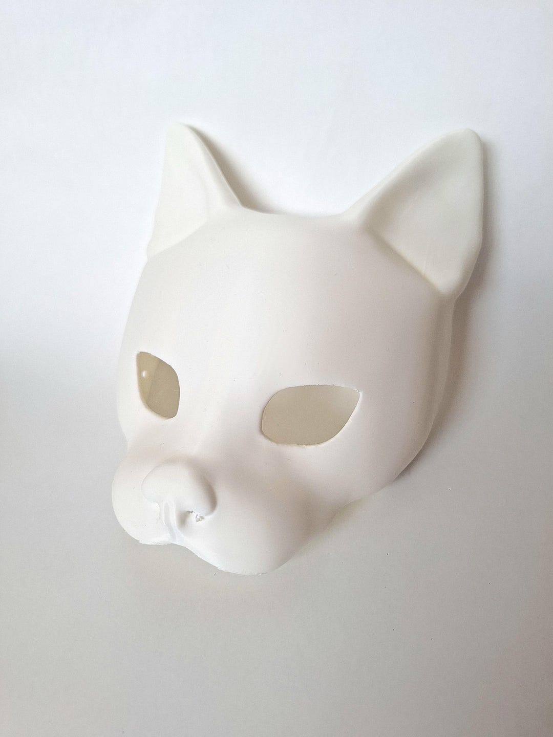 Cat Mask. Costume, Cospay, Therian, Furry Base. Paintable, 3D Printed ...