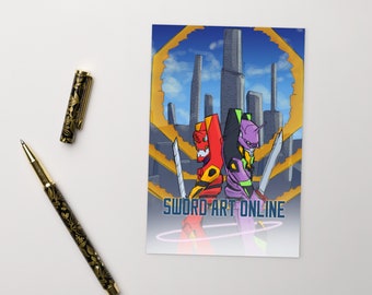 Evangelion SAO postcard