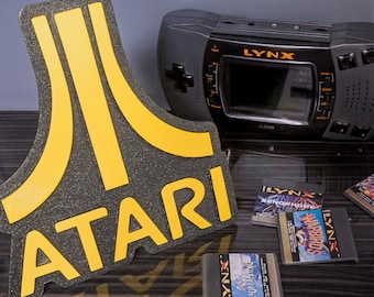 Engraved Atari Logo Sign – Retro Gaming Wall Display