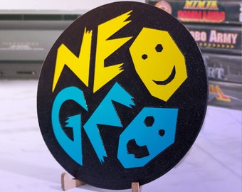 Engraved Neo Geo Logo Sign – Retro SNK Arcade Display