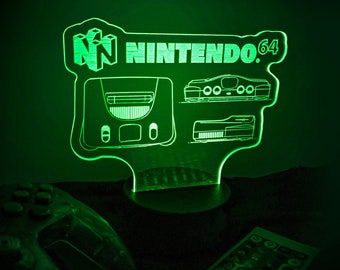 Engraved N64 LED Sign – Edge-Lit Nintendo Night Light