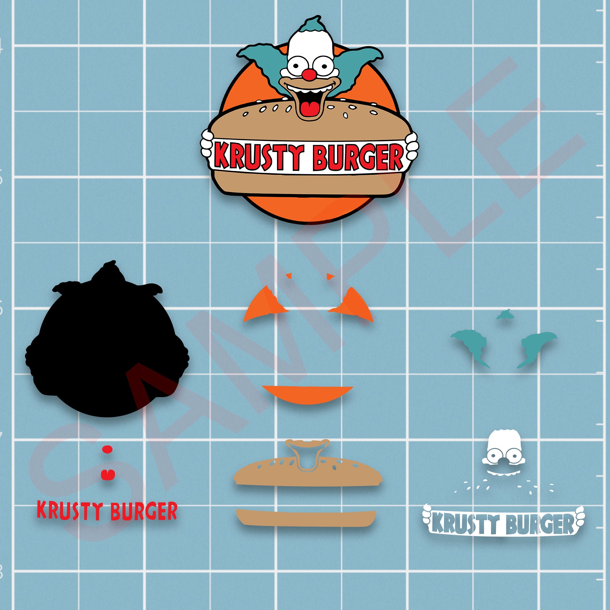 Large Krusty Burger Logo Wall Art Collectable. Sign
