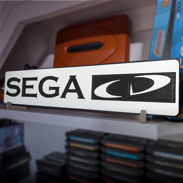 Large Engraved SEGA CD Logo Video Game Wall Art Collectable