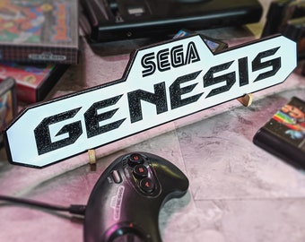 Graviertes SEGA Genesis Logo Schild - Retro Konsolenwandkunst
