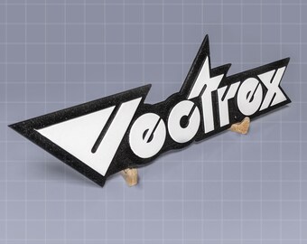 Engraved Vectrex Logo Sign – Retro Vector Console Display
