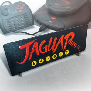 Engraved Wood Atari Jaguar Logo Sign: Retro Gaming Wall Art