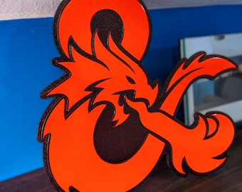 Engraved Dragon Sign – Fantasy DND Wall Art