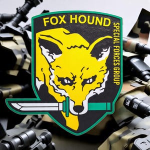 Fox Hound Engraved Sign – Metal Gear Inspired Wall Art