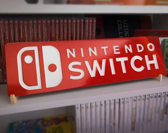 Grande placa de arte de parede com logotipo da Nintendo gravado em madeira – Decoração de jogos retrô – Peça de exibição para colecionadores