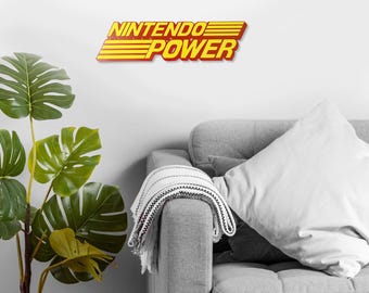 Engraved Nintendo Power Sign – Retro Gaming Wall Art