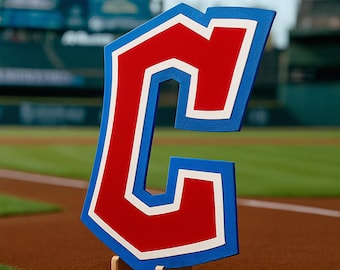 Engraved Guardians “C” Sign – Cleveland Baseball Wall Art