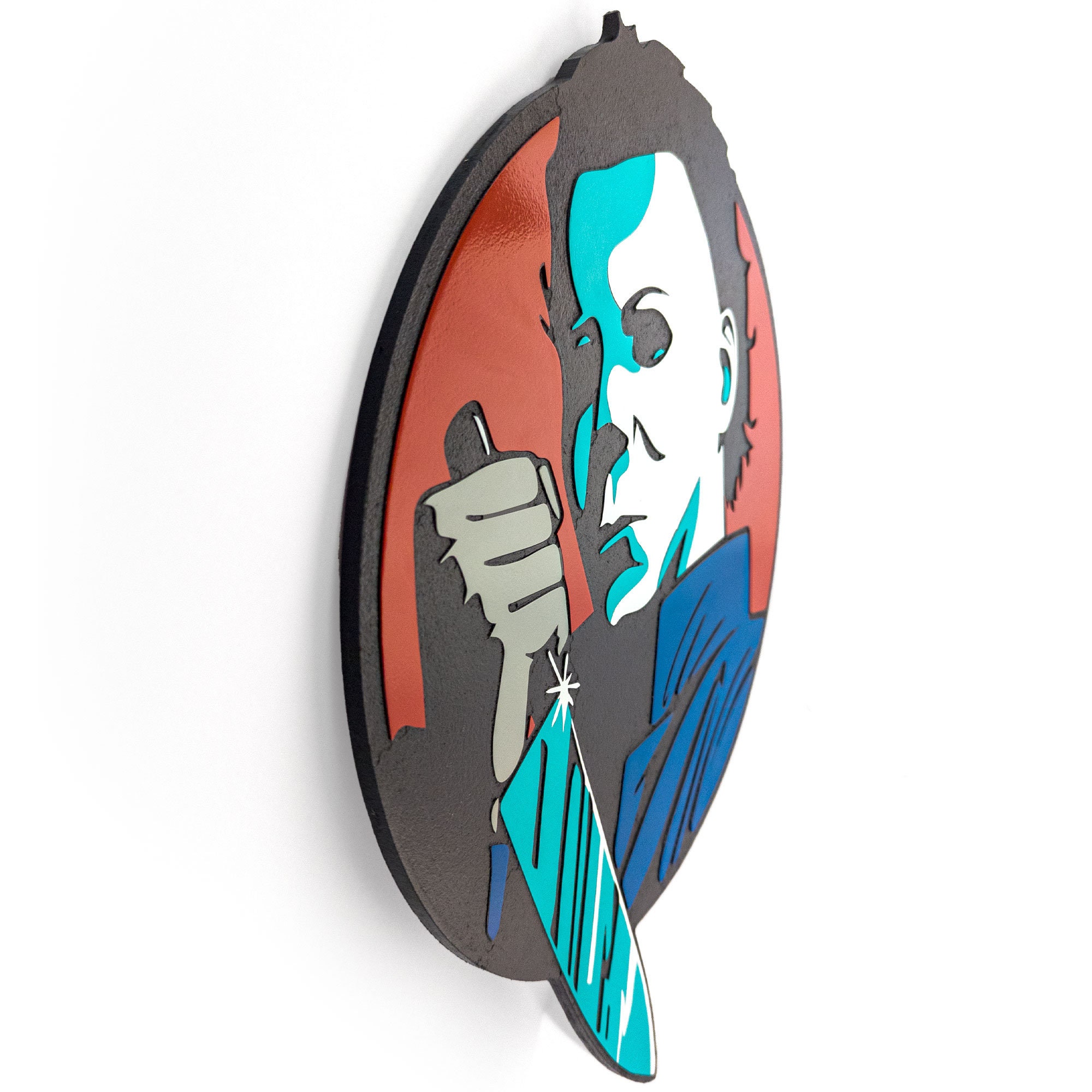 Insegna incisa di Michael Myers - Decorazione murale horror di Halloween