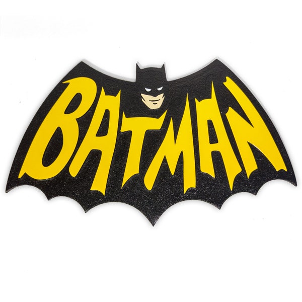 Large Engraved 1960's era Batman logo Sign Wall Art