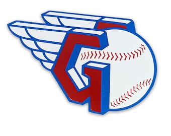 Engraved Guardians Logo Sign – Cleveland Baseball Wall Art