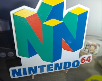 Engraved N64 Logo Sign – Retro Nintendo Wall Art