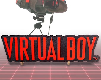 Engraved Virtual Boy Logo Sign – Nintendo Console Display