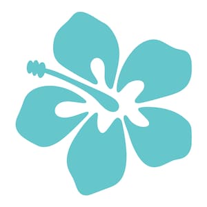 Hibiscus Tropical Flower Sticker Decal